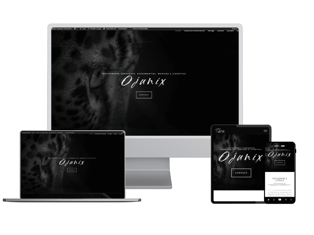 Site vitrine WordPress pour photographe à Limoges